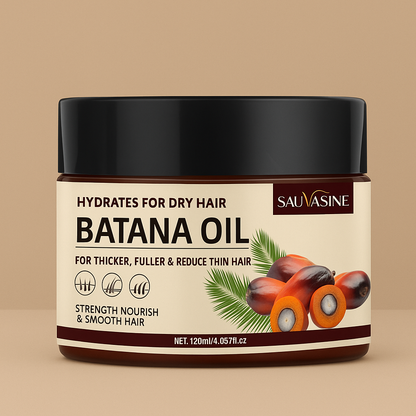 Huile végétale de Batana 100% naturelle, Soins capillaire réparateur, douceur et hydratation, favorise la pousse des cheveux